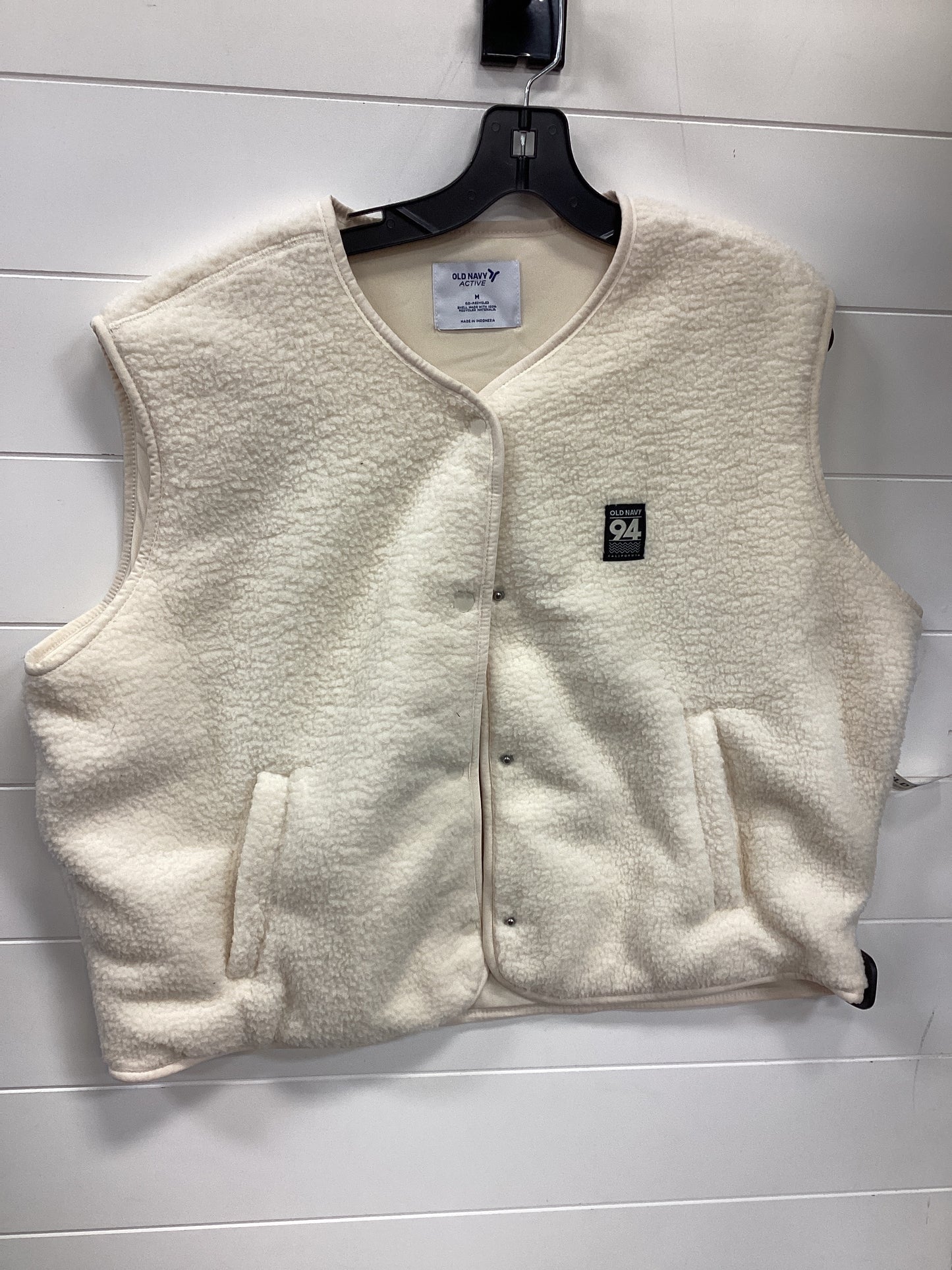 Vest Faux Fur & Sherpa By Old Navy In Cream, Size:M