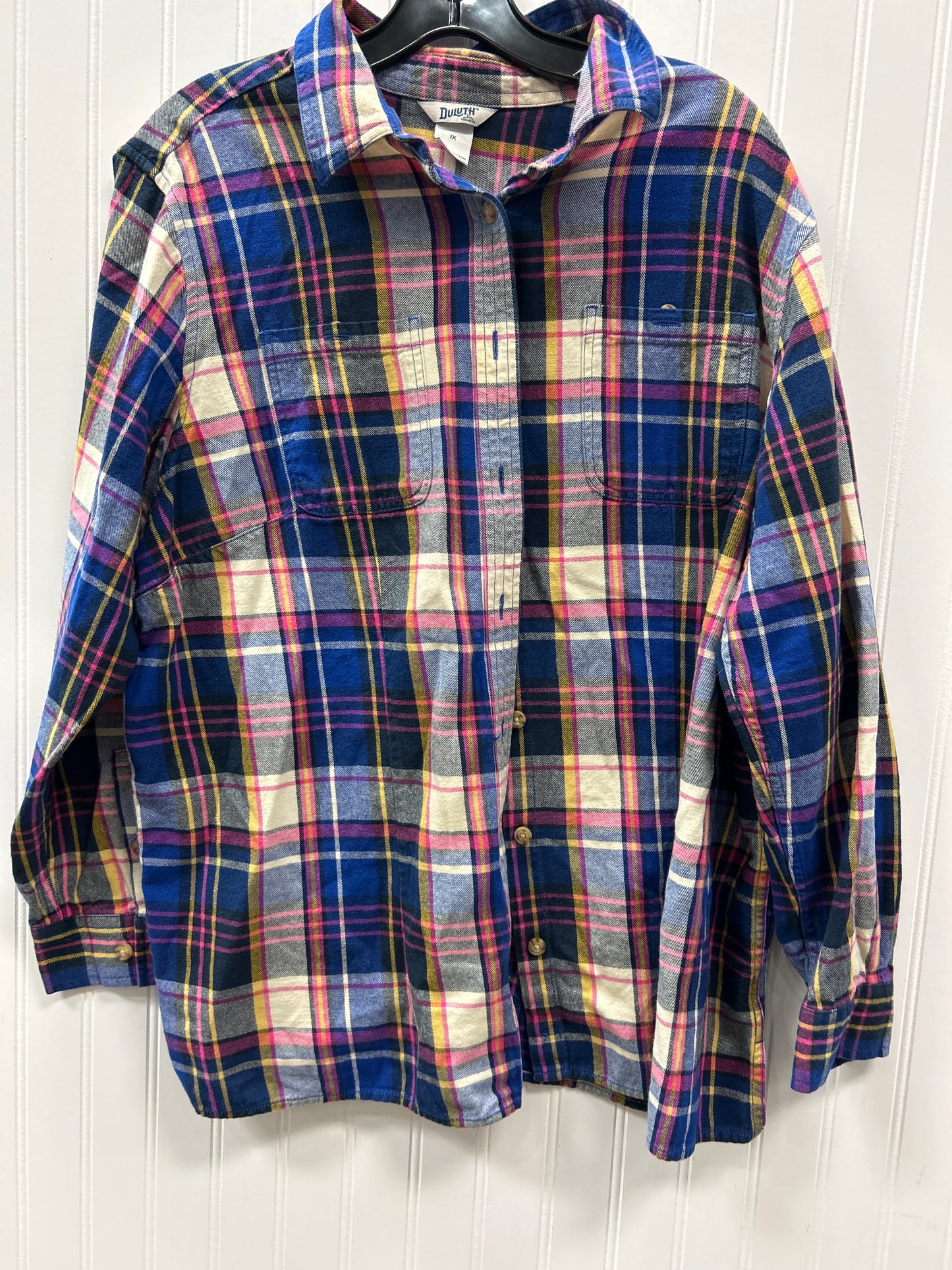 Top Ls By Duluth Trading In Plaid Pattern, Size:1X