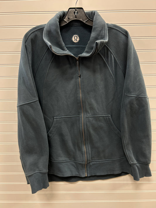 Athletic Jacket By Lululemon In Teal, Size:L