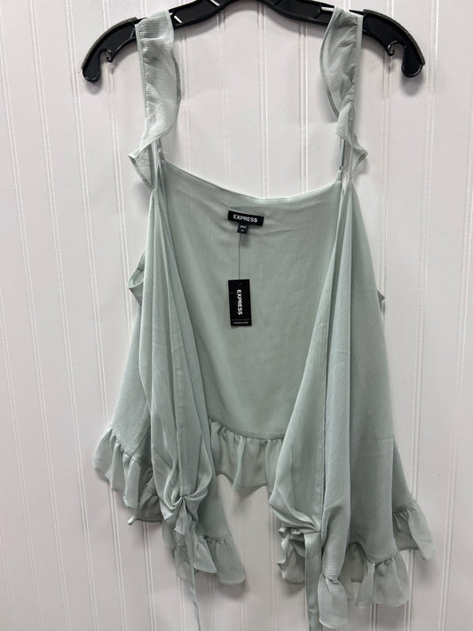 Blouse Sleeveless By Express In Aqua, Size:Xl