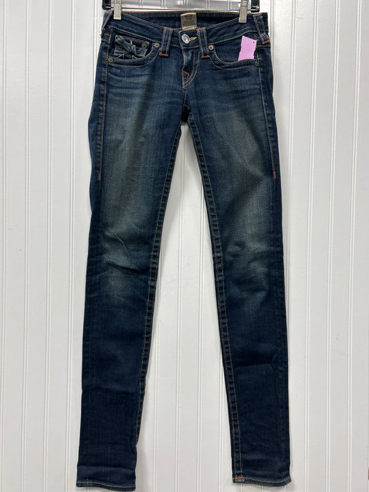 Jeans Skinny By True Religion In Blue Denim, Size:2