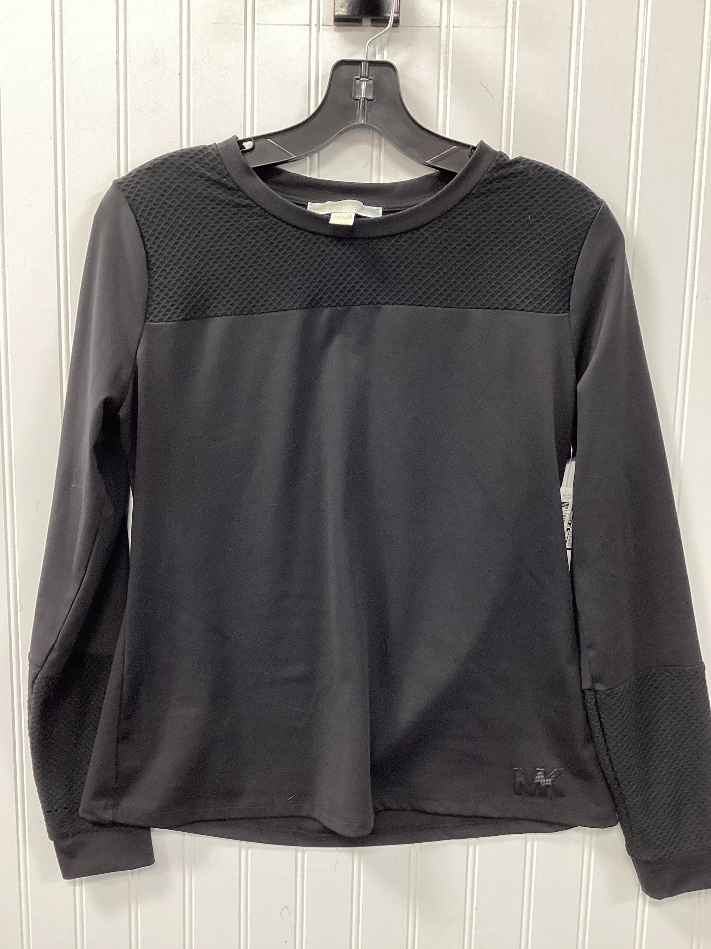 Athletic Top Ls Crewneck By Michael By Michael Kors In Black, Size:Mp