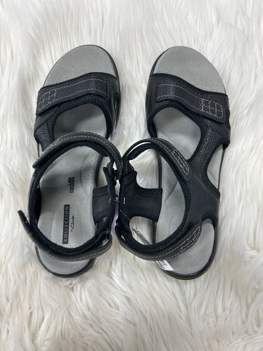 Sandals Flats By Clarks In Black, Size:9