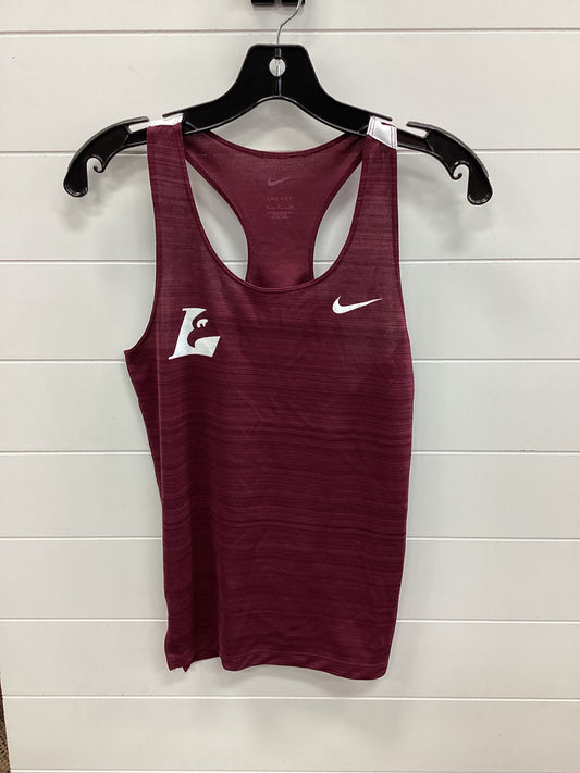 Athletic Tank Top By Nike Apparel In Maroon, Size:S