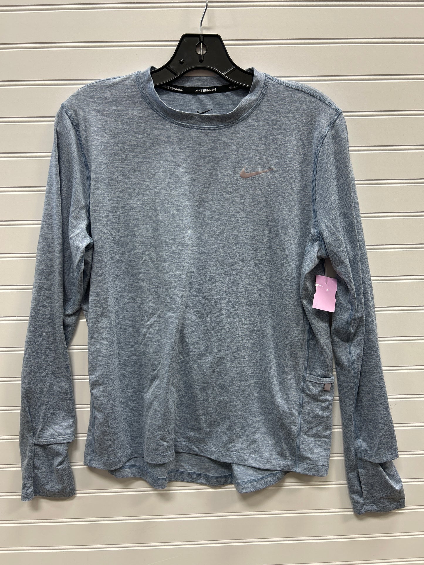 Athletic Top Ls Crewneck By Nike Apparel In Blue, Size:M
