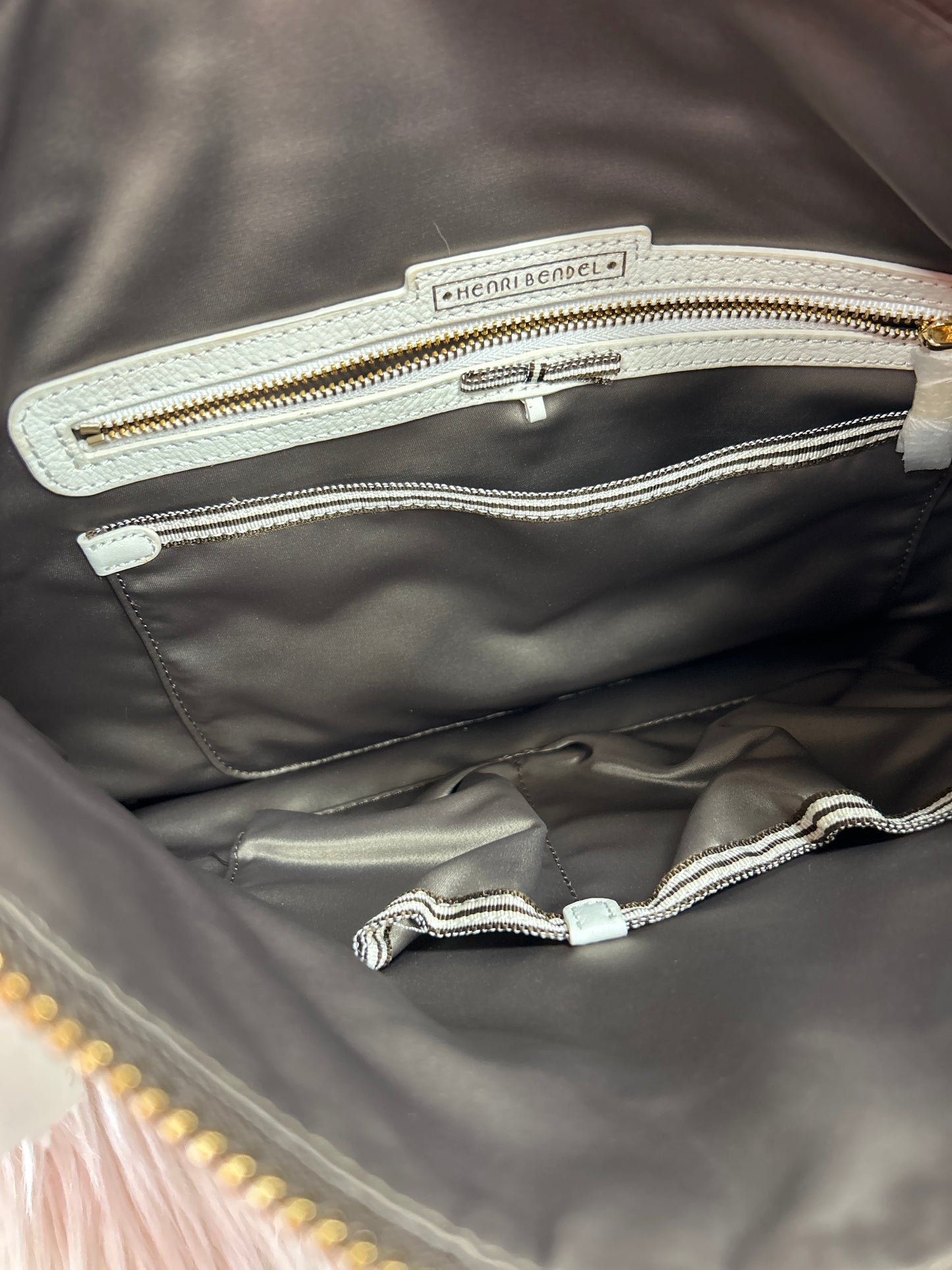 Handbag Leather By Henri Bendel In Brown, Size:Large