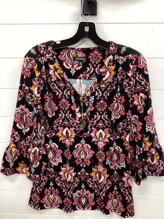 Top Ls By Roz And Ali In Black & Pink, Size:M