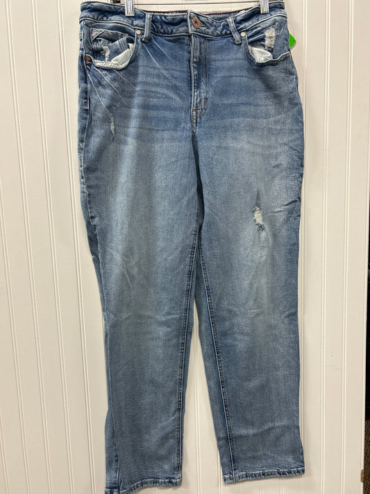 Jeans Straight By Edgely In Blue Denim, Size:16