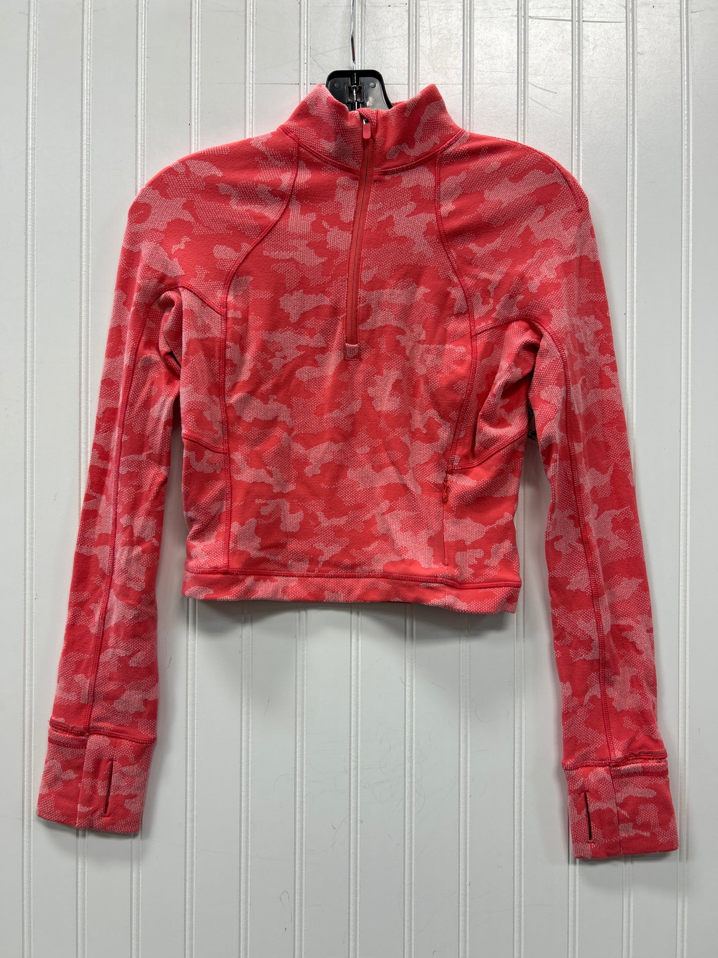 Athletic Top Ls Collar By Lululemon In Pink, Size:Xs