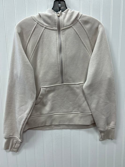 Sweatshirt Hoodie By Danskin In Cream, Size:S
