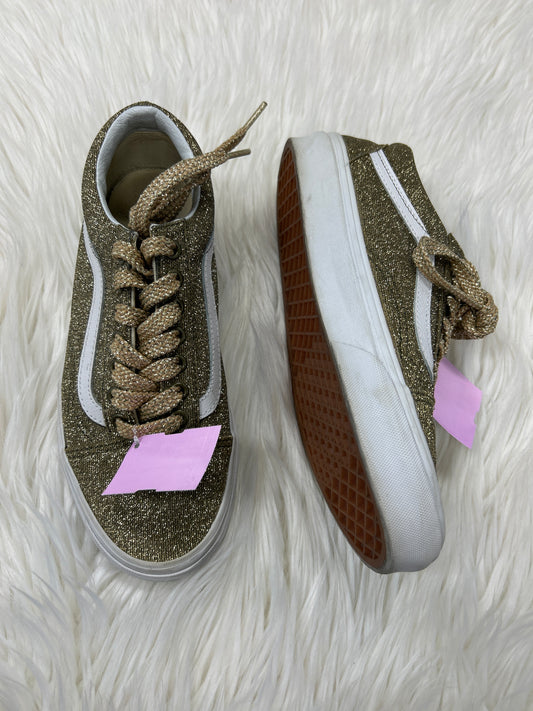 Shoes Sneakers By Vans In Gold, Size:8