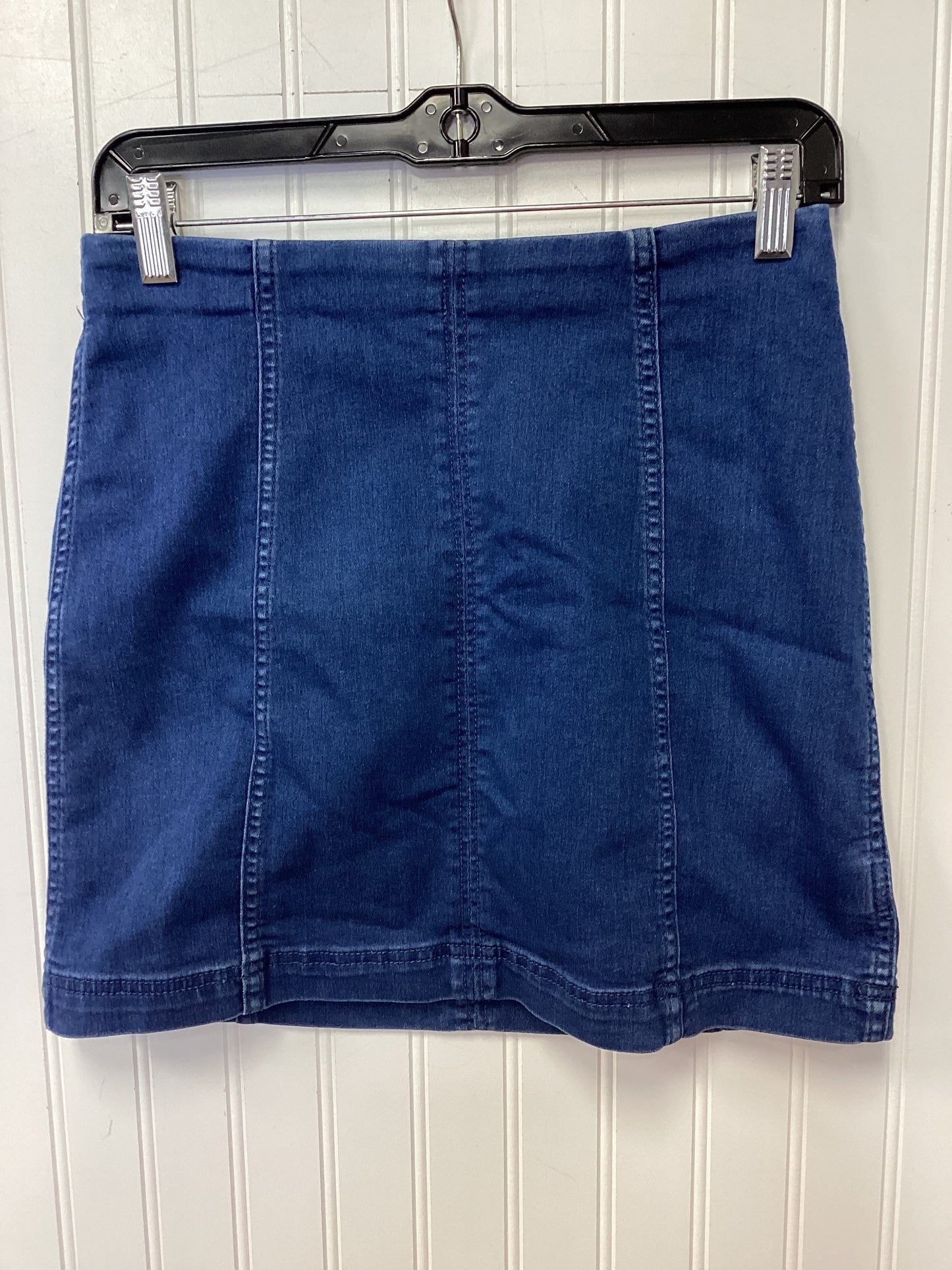 Skirt Mini & Short By Free People In Blue Denim, Size:6