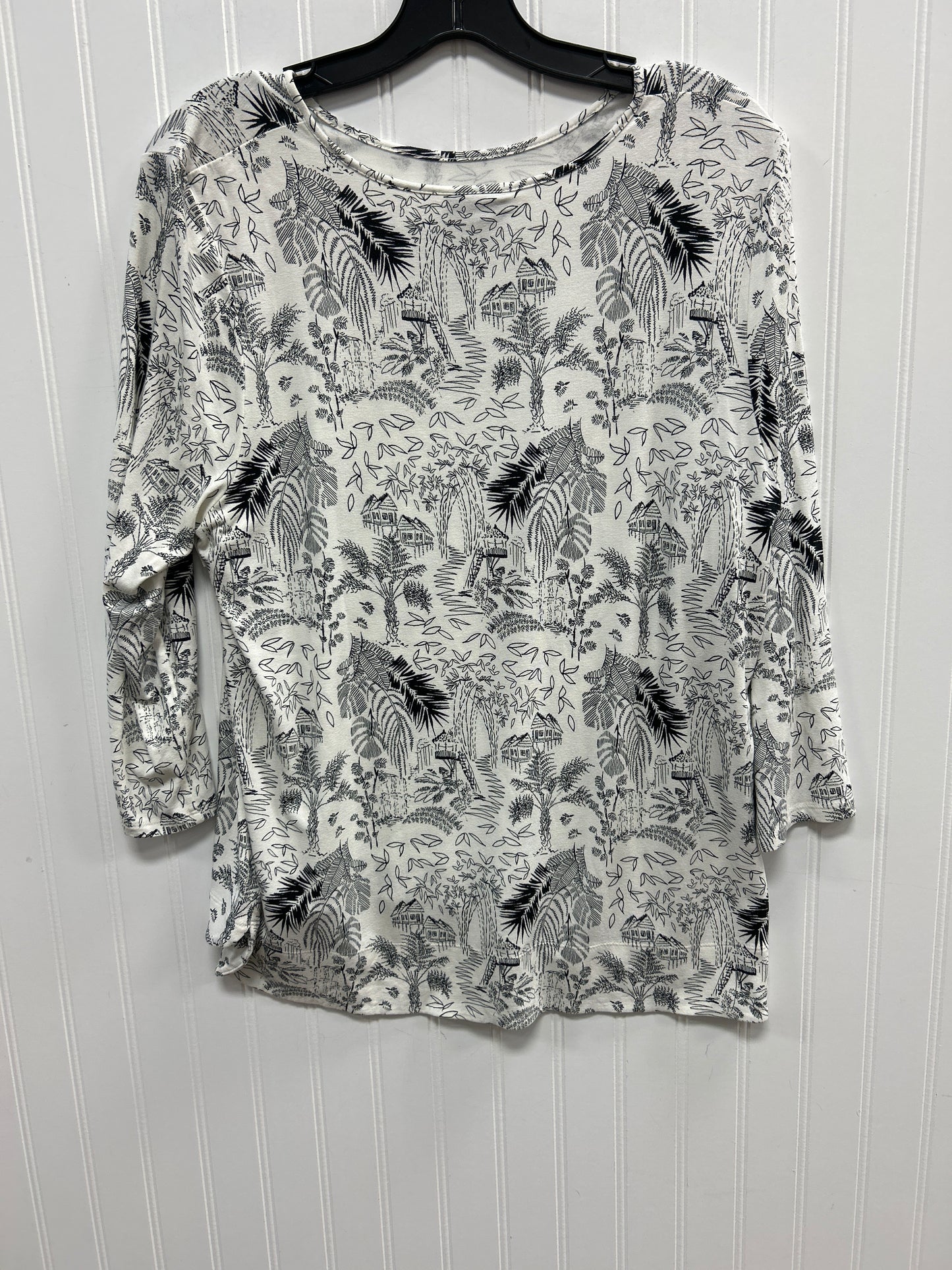 Top Ls By J. Jill In Black & White, Size:L