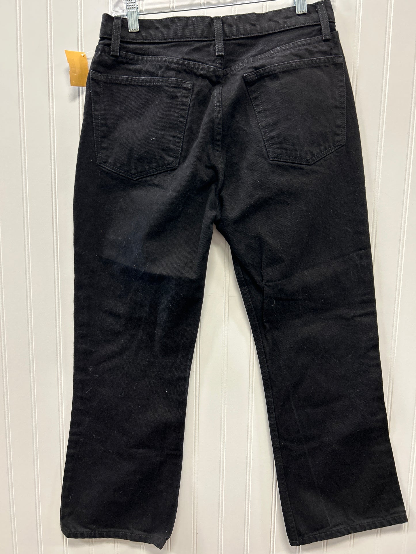 Jeans Straight By Reformation In Black Denim, Size:6