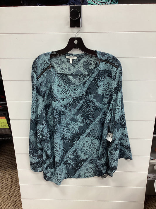 Top Ls By Maurices In Black & Blue, Size:3X