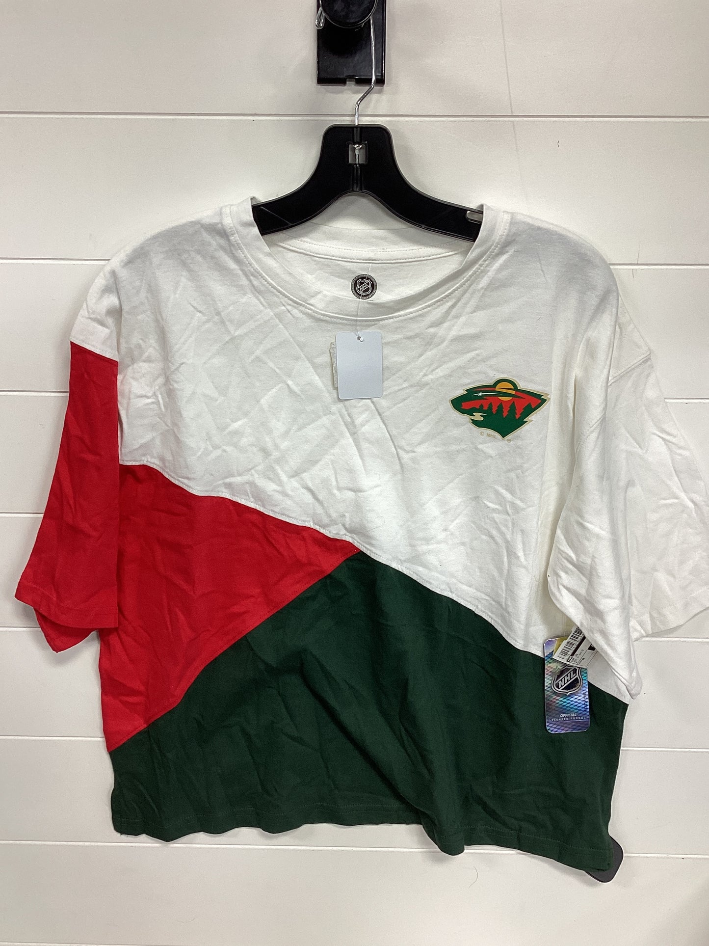 Top Ss By Nhl In Red & White, Size:M