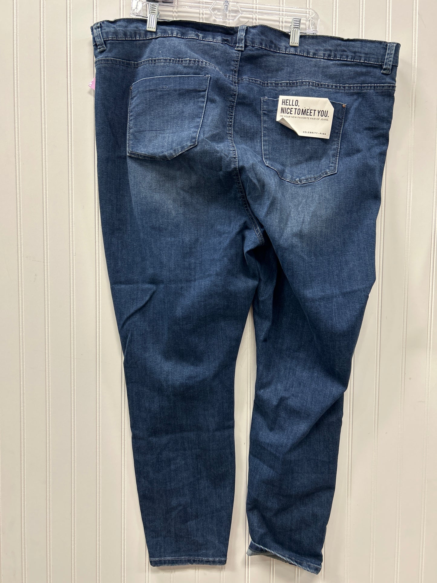 Jeans Skinny By Celebrity Pink In Blue Denim, Size:24