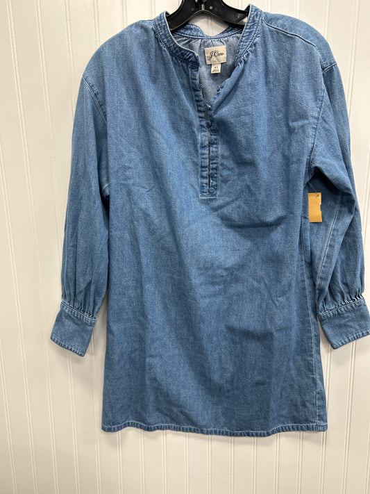 Dress Casual Midi By J. Crew In Blue Denim, Size:Xs