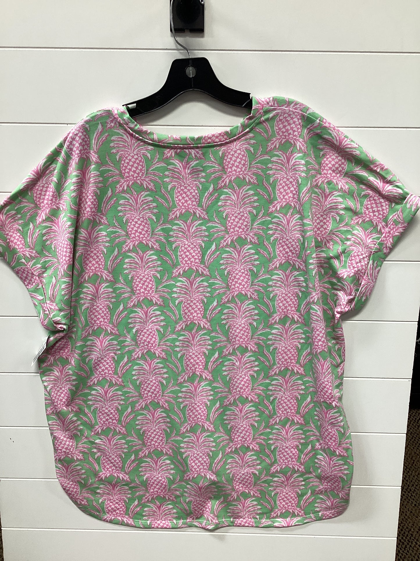 Top Ss By Crown And Ivy In Green & Pink, Size:2X
