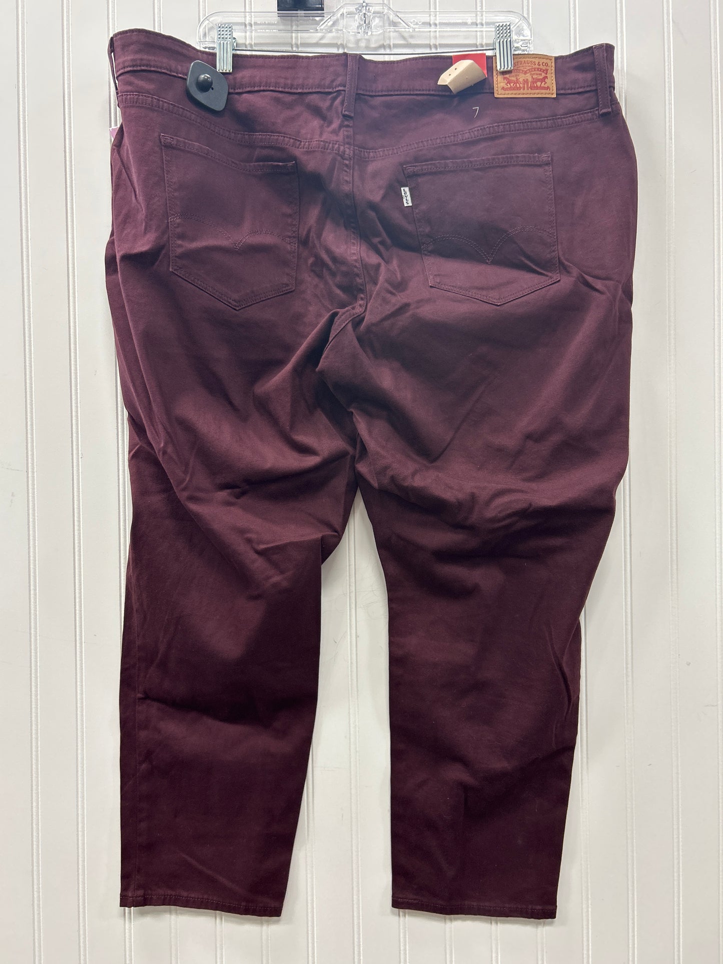 Jeans Jeggings By Levis In Maroon, Size:24 NWT