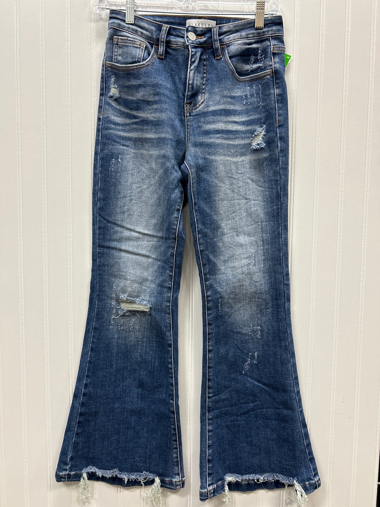 Jeans Flared By Blakeley In Blue Denim, Size:2