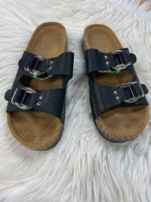 Sandals Flats By Cmc In Black & Brown, Size:8.5