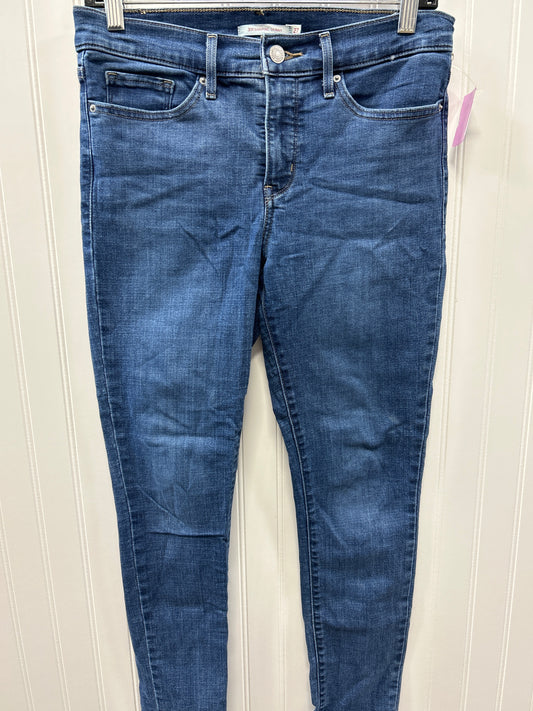 Jeans Skinny By Levis In Blue Denim, Size:4