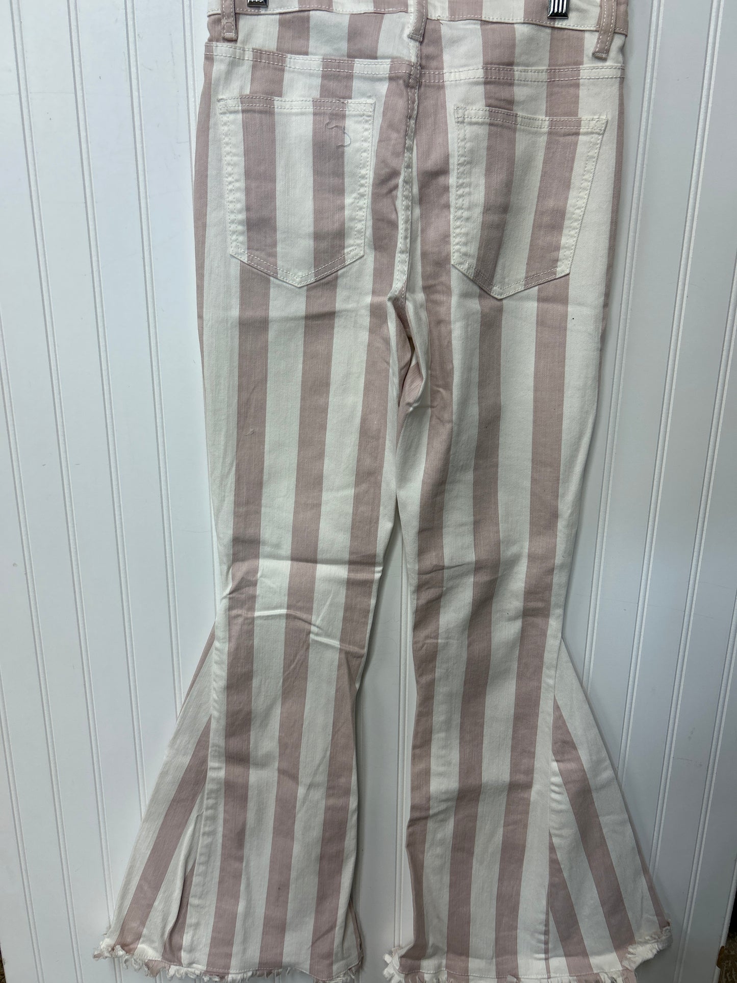 Jeans Flared By Altard State In Pink & White, Size:S