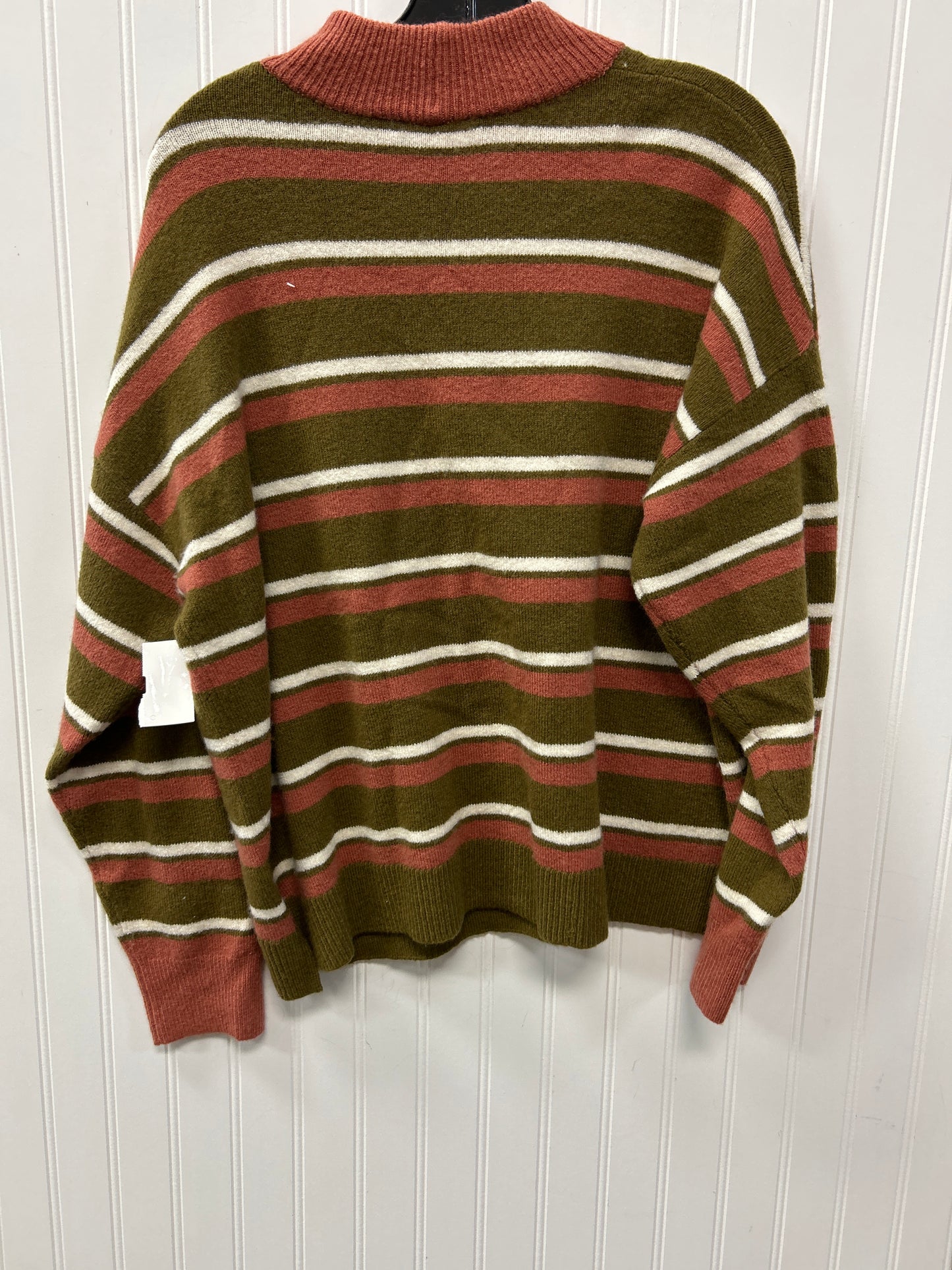 Sweater By Madewell In Green & Pink, Size:L