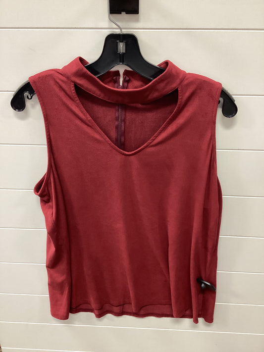 Top Sleeveless By Cmc In Maroon, Size:M