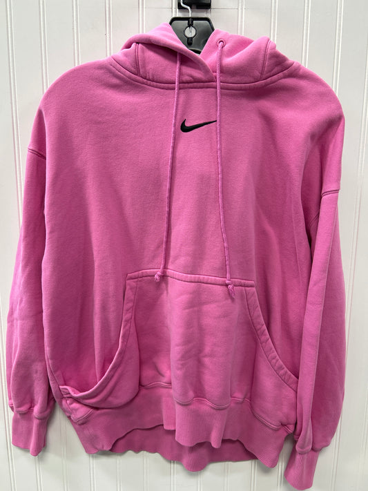 Athletic Sweatshirt Hoodie By Nike Apparel In Pink, Size:S
