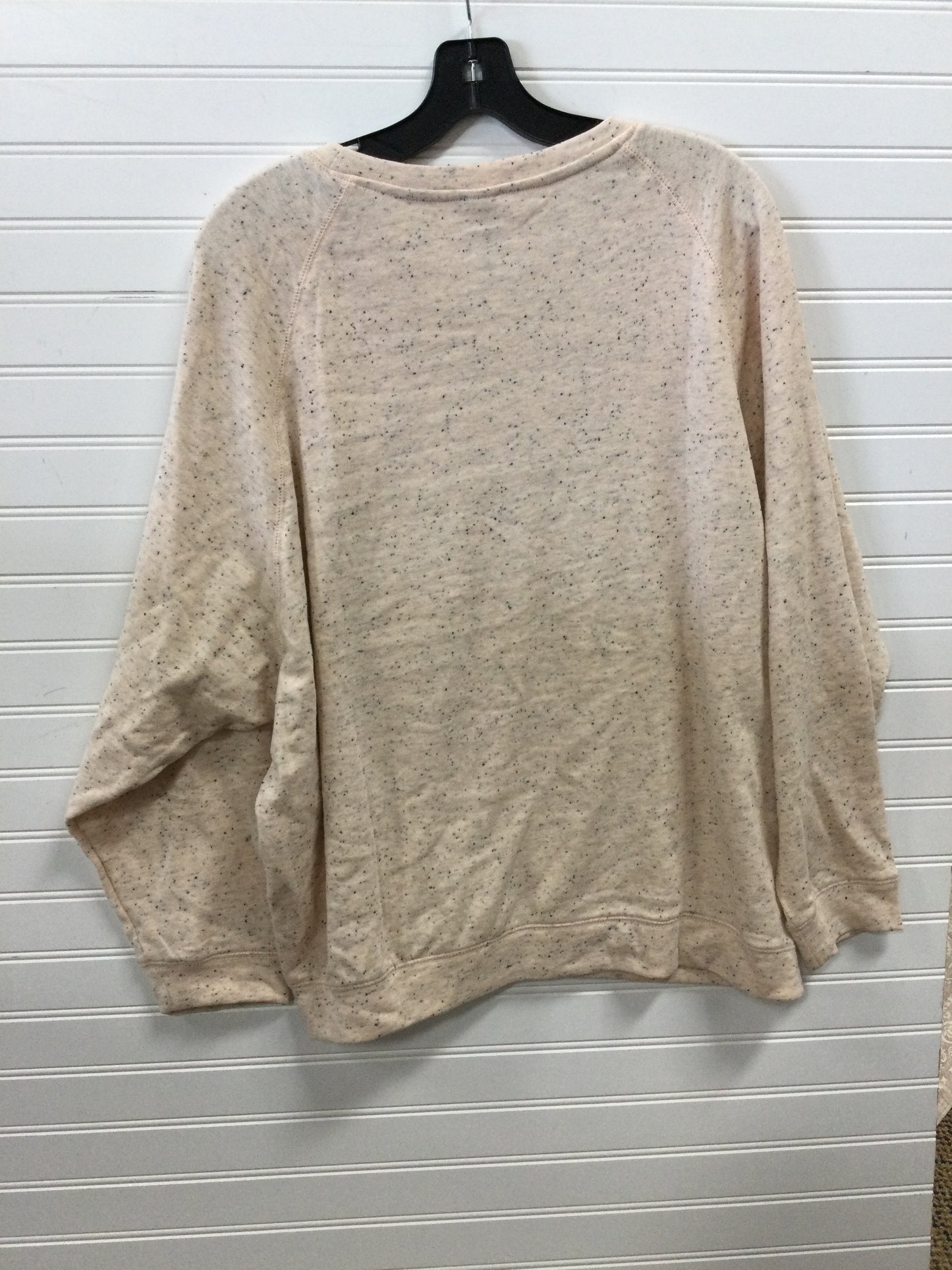 Athletic Sweatshirt Crewneck By Mono B In Peach, Size:1X