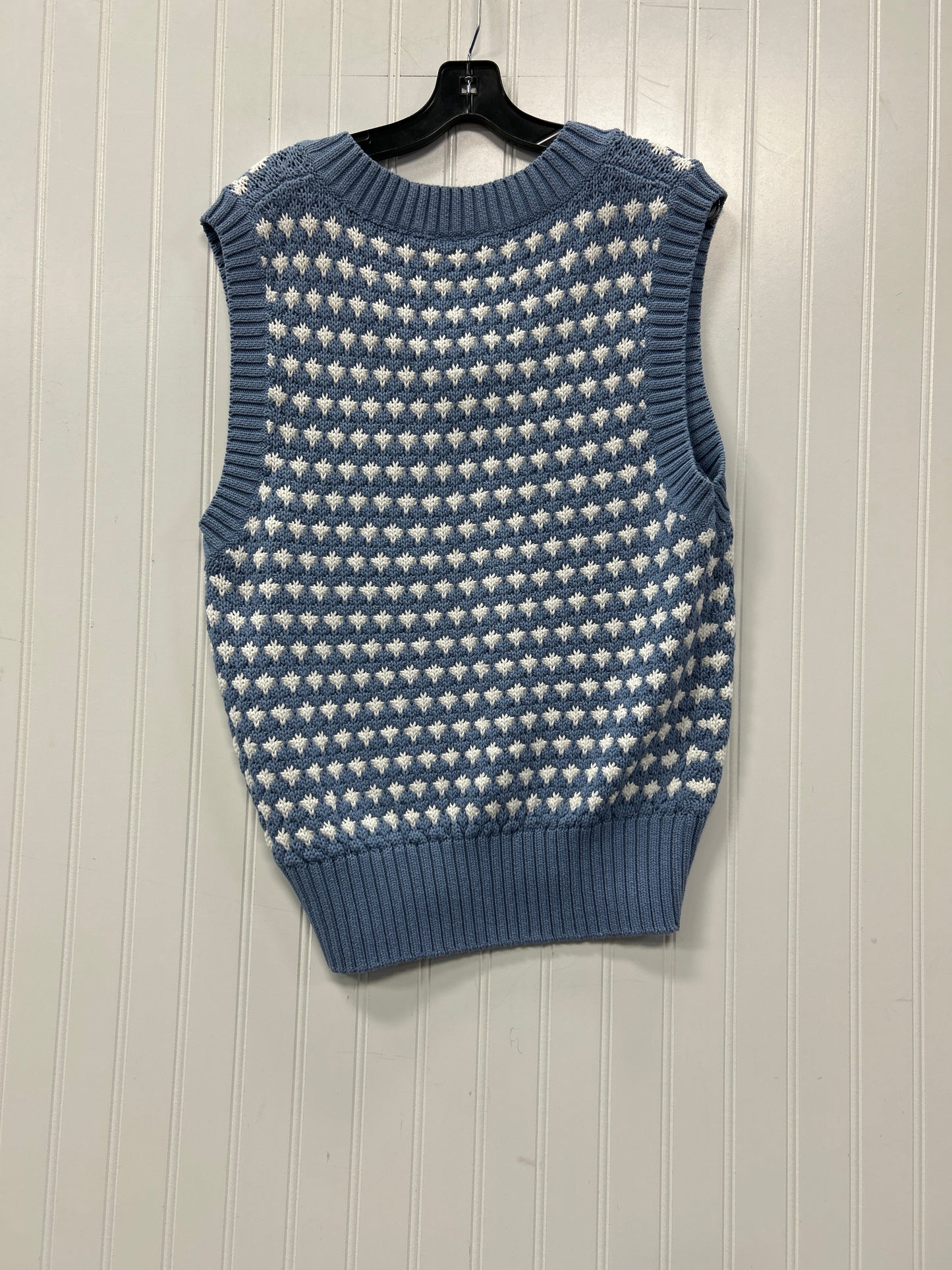 Vest Sweater By Varley In Blue & White, Size:M