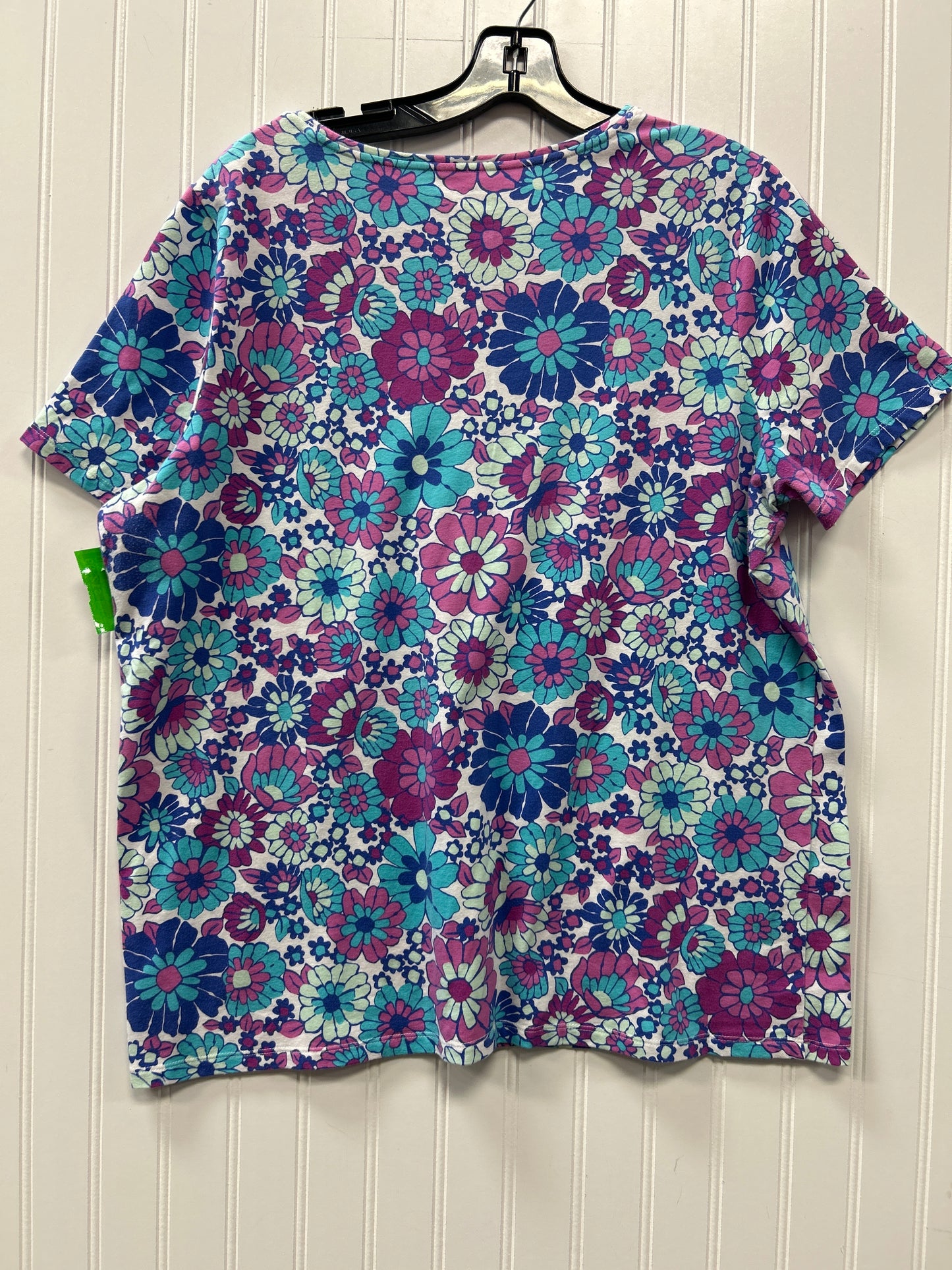 Top Ss By Talbots In Floral Print, Size:1X
