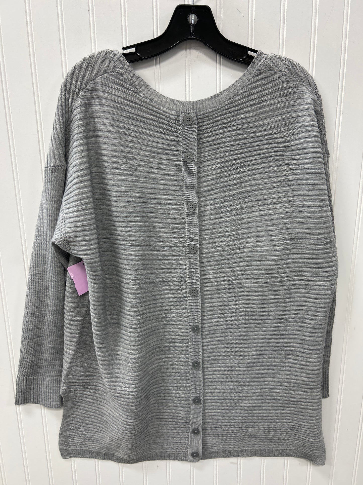 Top Ls By Tahari In Grey, Size:1X