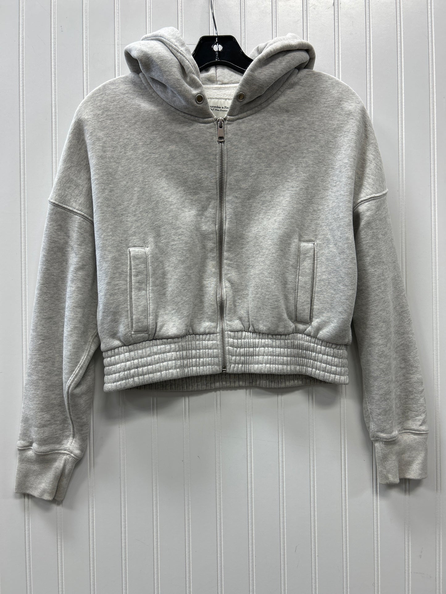 Sweatshirt Hoodie By Abercrombie And Fitch In Grey, Size:S