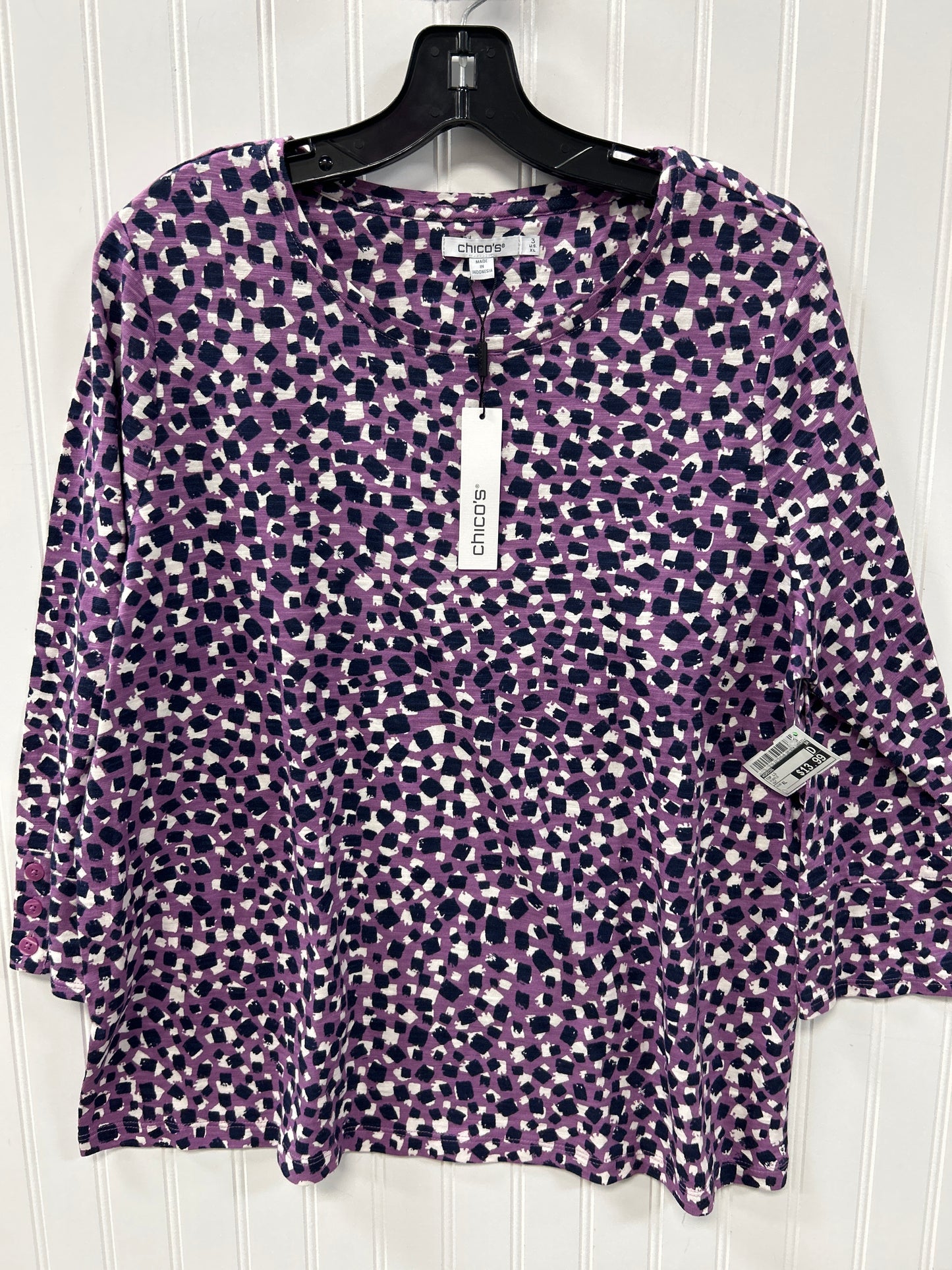 Top Ls By Chicos In Purple, Size:Xl