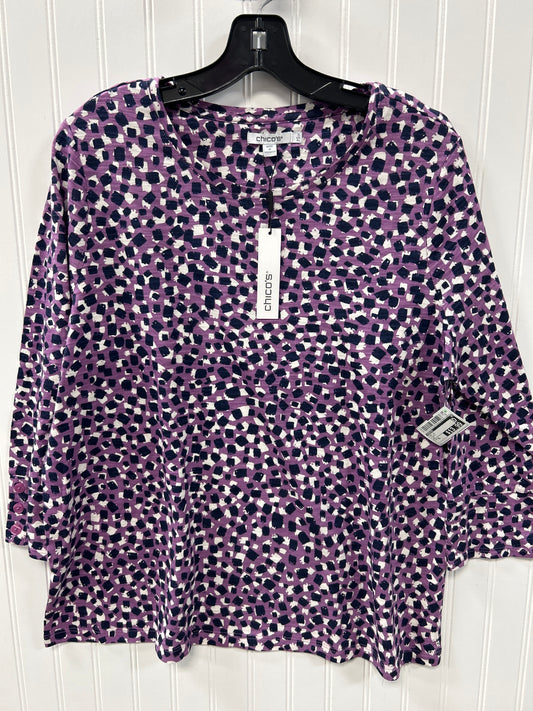 Top Ls By Chicos In Purple, Size:Xl