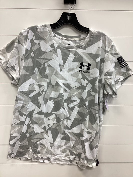 Top Ss By Under Armour In Grey & White, Size:Xl