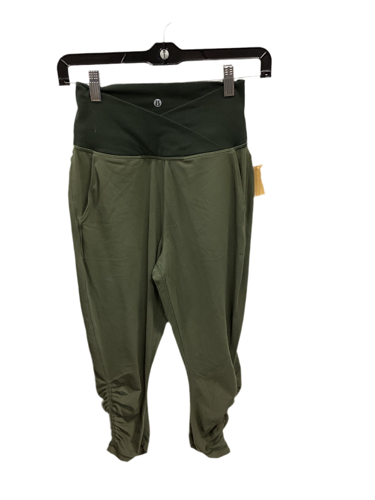 Athletic Leggings Capris By Lululemon In Green, Size:4