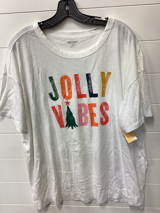 Top Ss By Old Navy In White, Size:2X