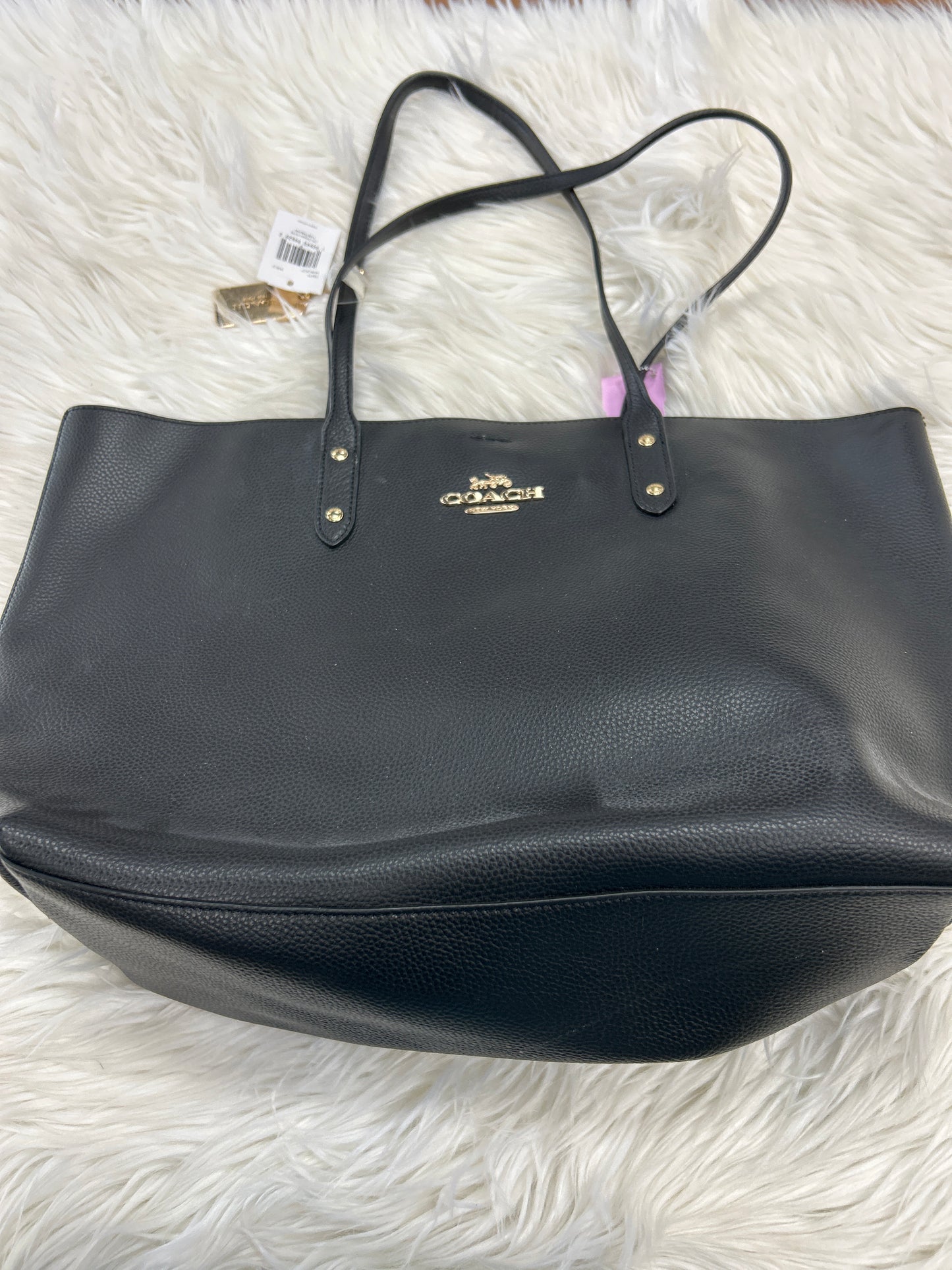 Handbag Designer By Coach In Black, Size:Large