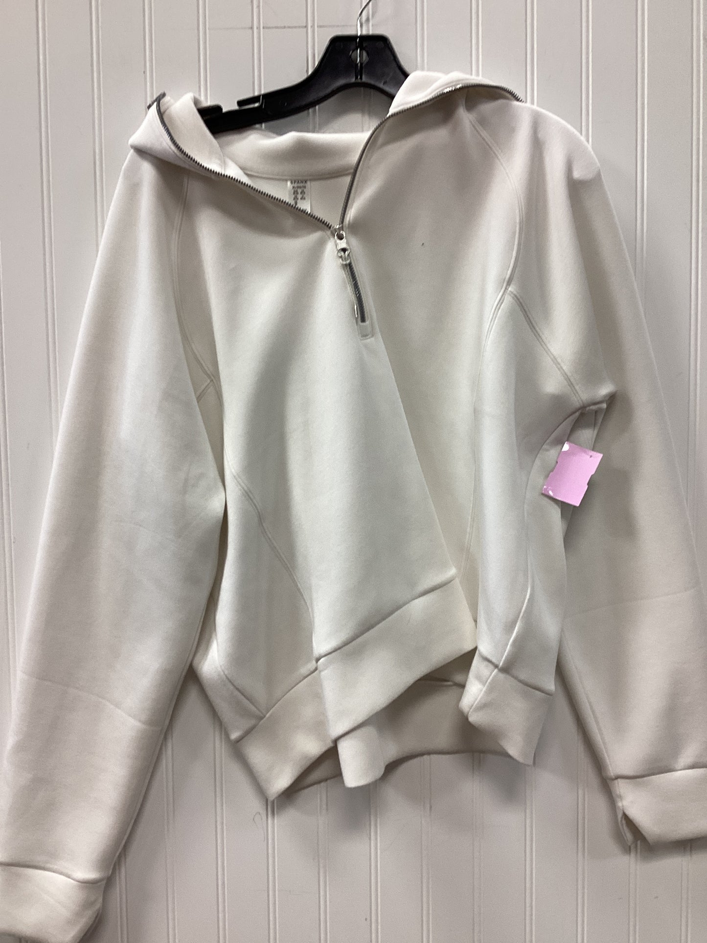 Athletic Sweatshirt Collar By Spanx In White, Size:Xl