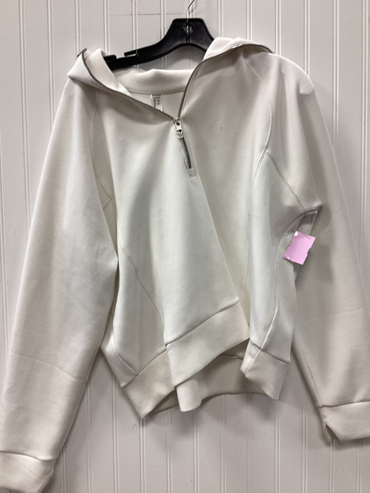 Athletic Sweatshirt Collar By Spanx In White, Size:Xl