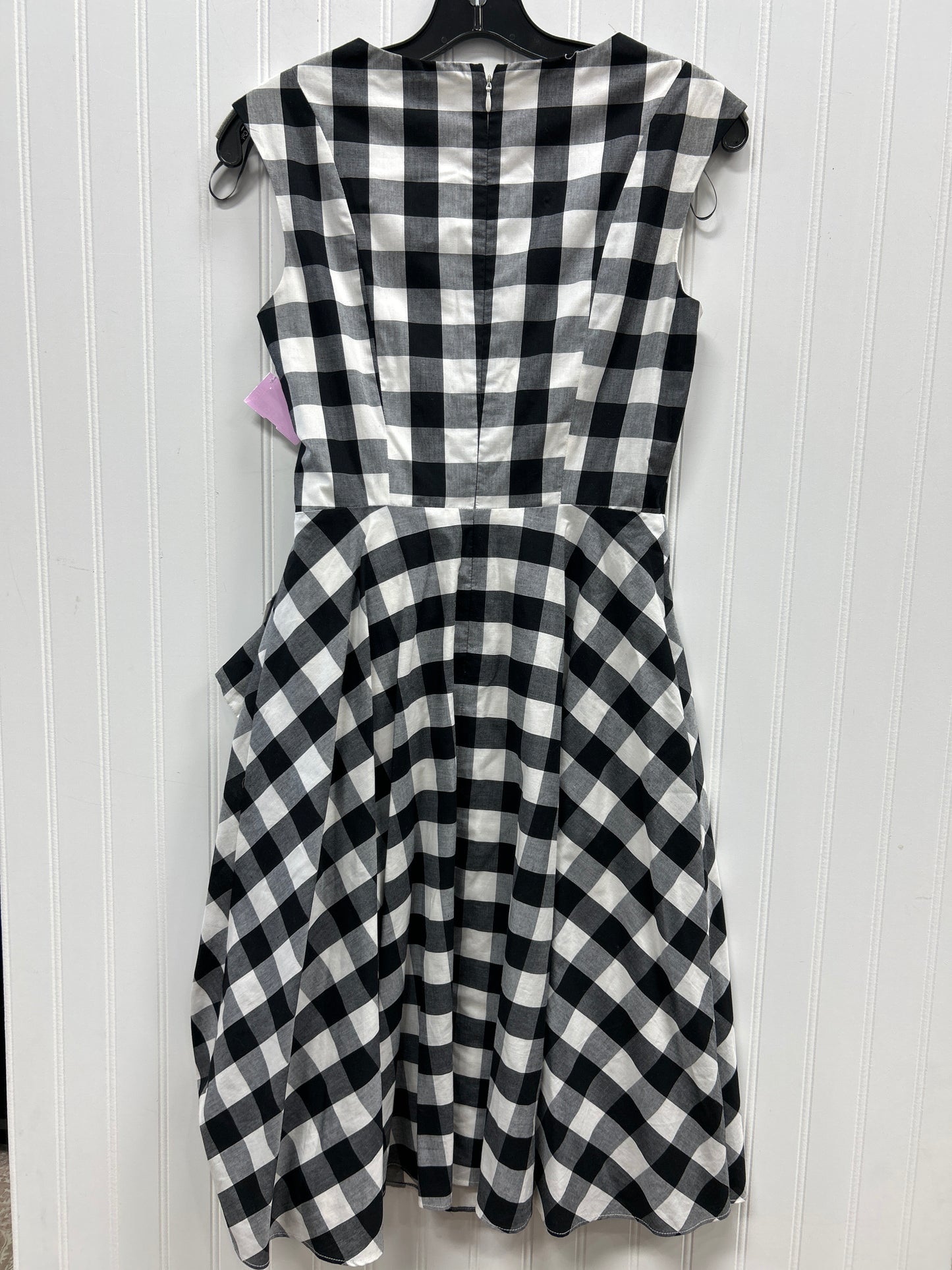 Dress Casual Midi By Calvin Klein In Black & White, Size:2