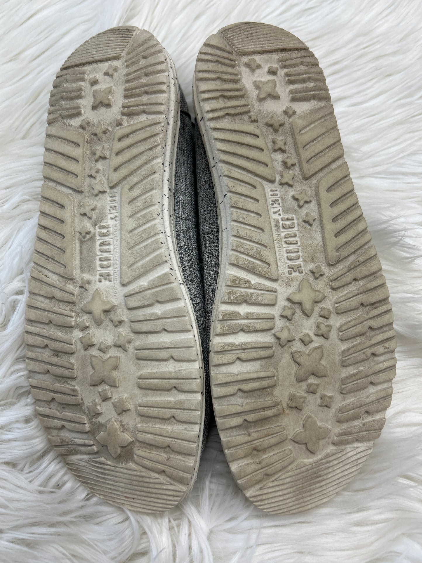Shoes Flats By Hey Dude In Grey, Size:10