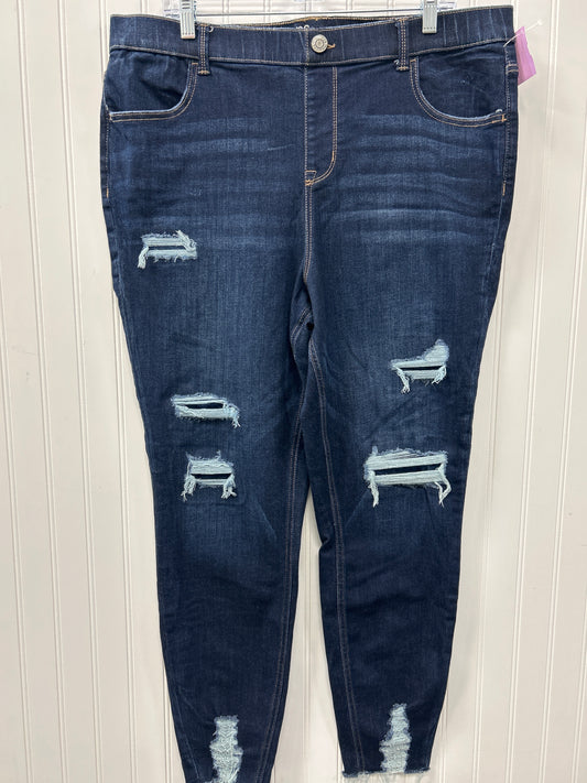 Jeans Skinny By Maurices In Blue Denim, Size:Xl