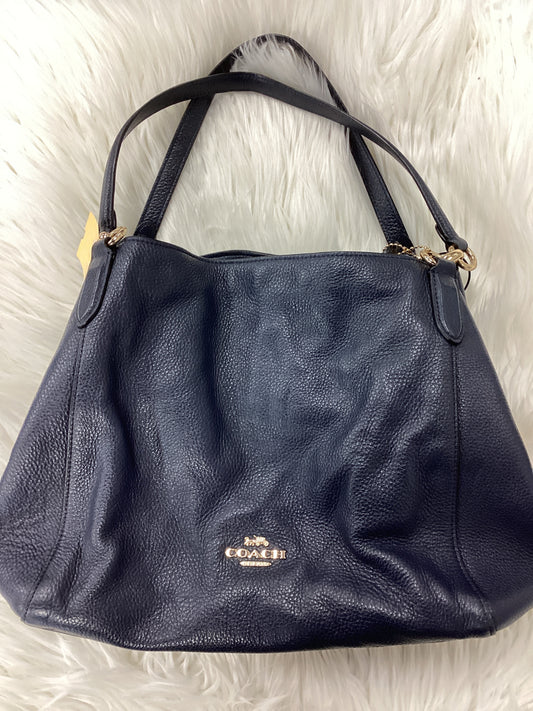 Handbag Designer By Coach In Navy, Size:Large