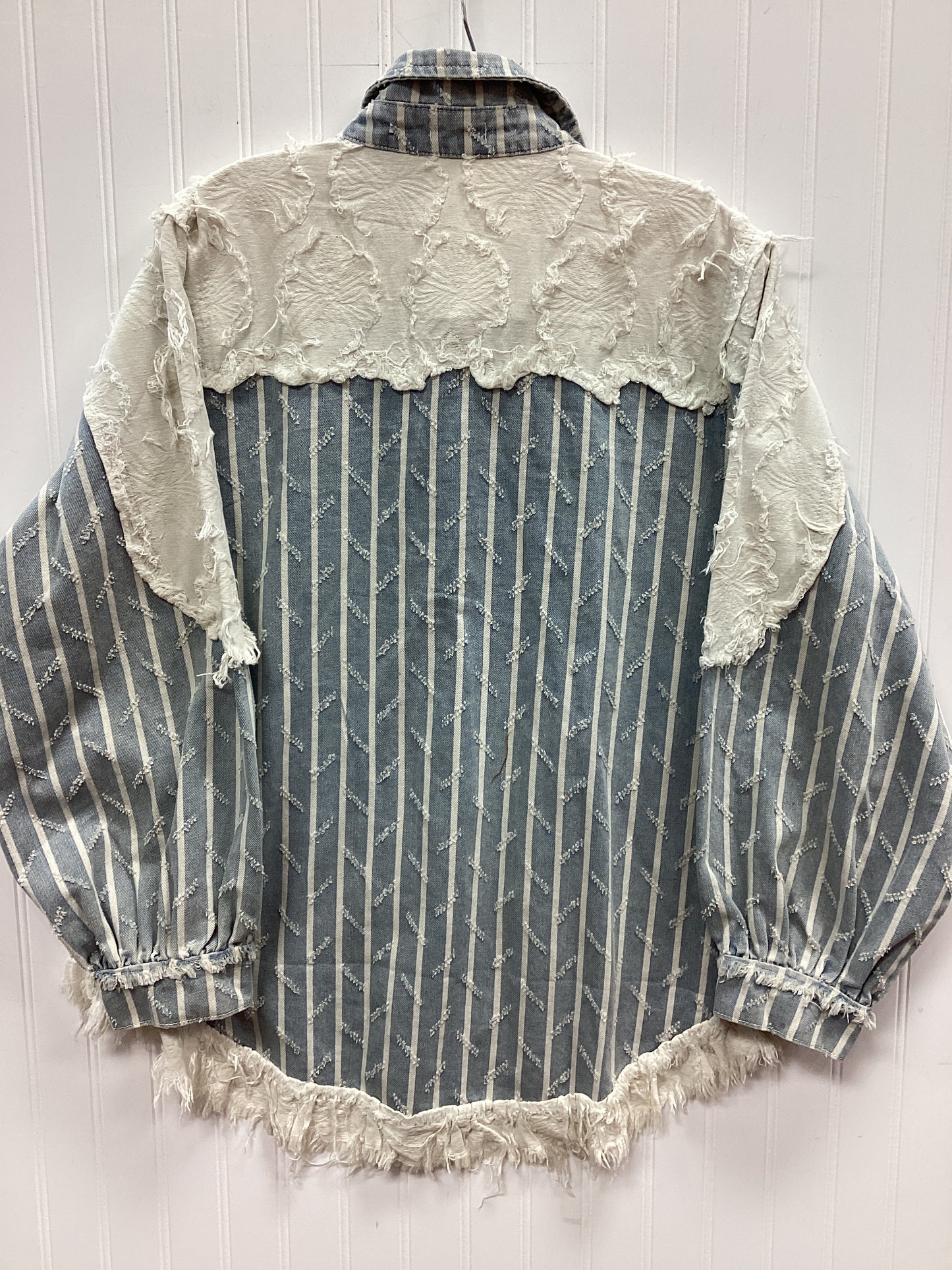 Jacket Denim By Pol In Blue Denim, Size:S