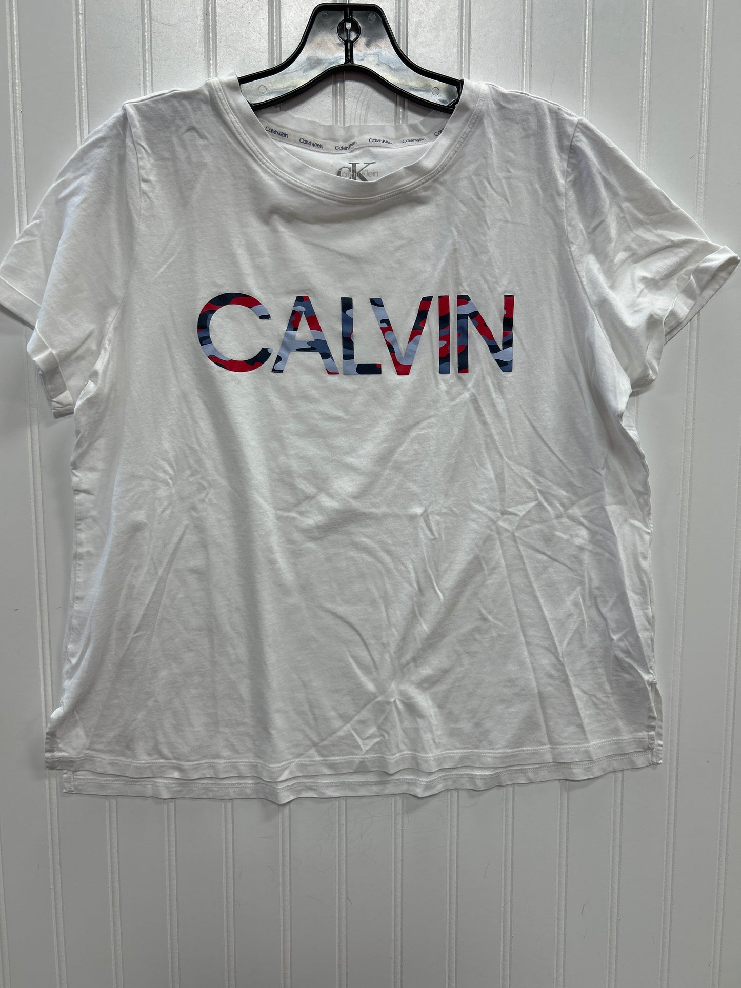 Top Ss By Calvin Klein In White, Size:L